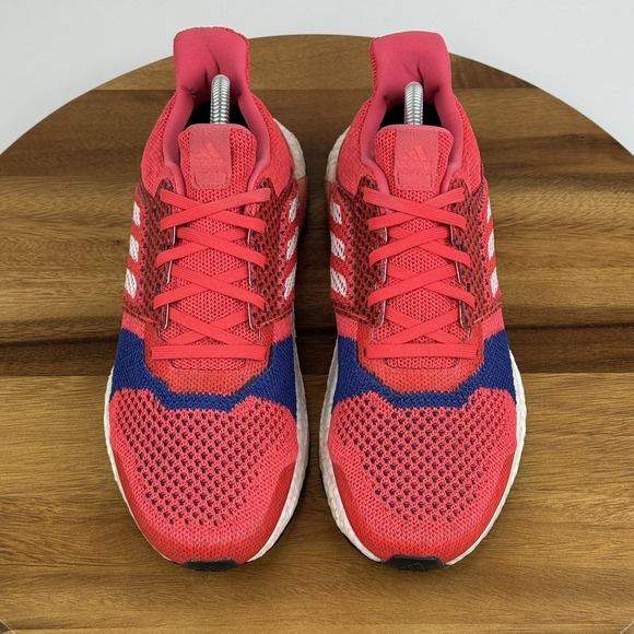 Womens Adidas Ultraboost ST Shock Red Blue Knit Running Sneakers Shoes Size 8 M - Picture 7 of 11